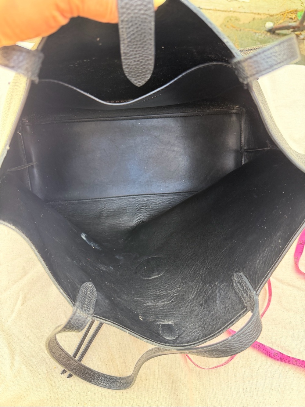 Rebecca Minkoff black pebbled leather large Megan tote bag - Picture 10 of 15